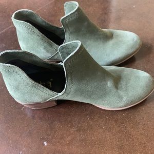 Olive green bootie